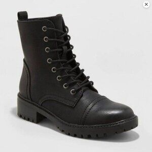 Universal Thread Black Combat Boots - Size 6